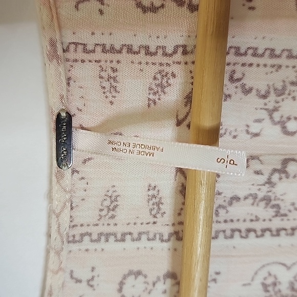 Free People Pink and Lilac Bohemian Blouse with Lace size S | Prairie‎ | Romanti - Picture 6 of 7